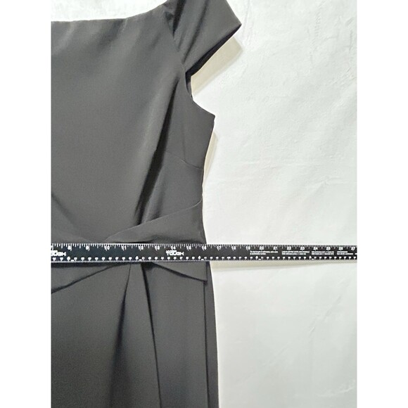 Ralph Lauren Womens 10 Black Off Shoulder Evening Gown Black Label - Picture 4 of 13